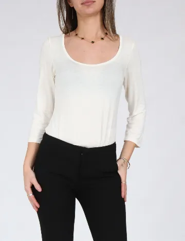 Body Bershka, ecru Alb