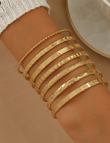 Set Bratari 7 bucati SHEIN, auriu