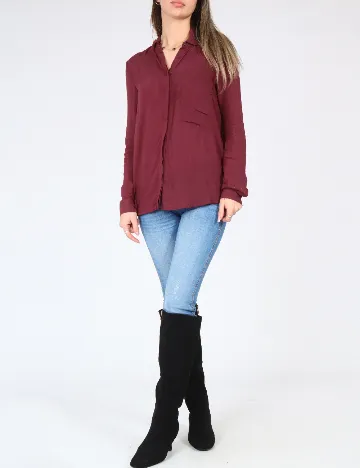 Camasa Pull&Bear, visiniu Rosu