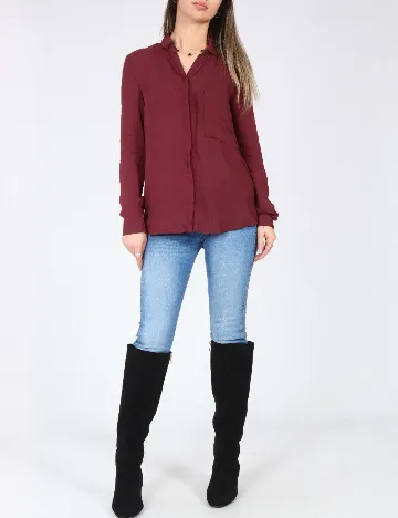 Camasa Pull&Bear, visiniu Rosu