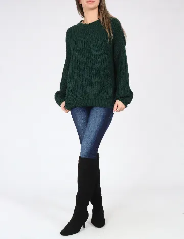 Pulover Oversize Pull&Bear, verde Verde