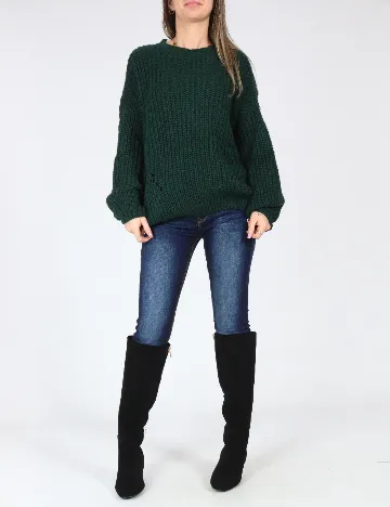 Pulover Oversize Pull&Bear, verde Verde