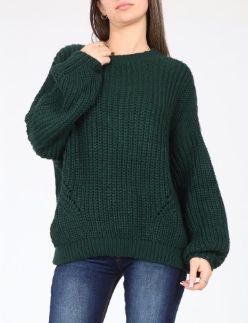 Pulover Oversize Pull&Bear, verde
