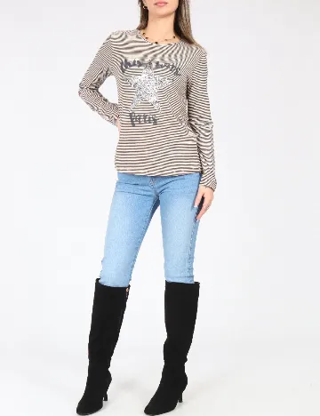 Bluza Zara, alb/negru