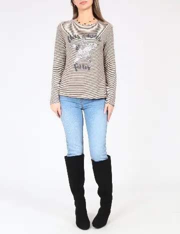 Bluza Zara, alb/negru