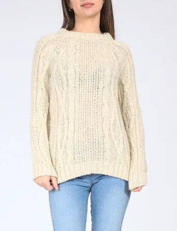 Pulover Zara, bej Crem