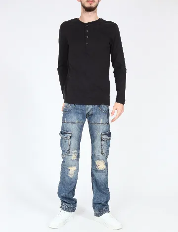 Bluza Bershka, negru Negru