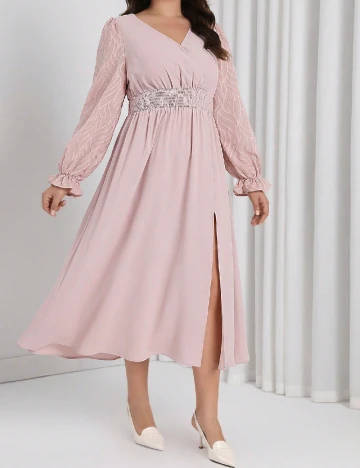 Rochie medie SHEIN CURVE, roz