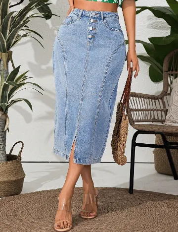 Fusta SHEIN, albastru Albastru