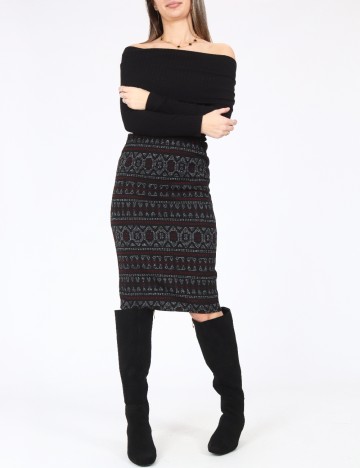 Fusta Bershka, negru