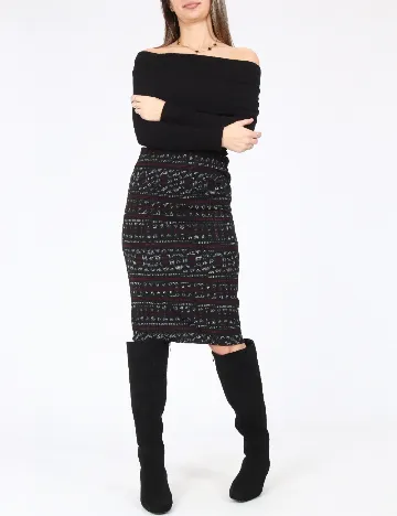 Fusta Bershka, negru