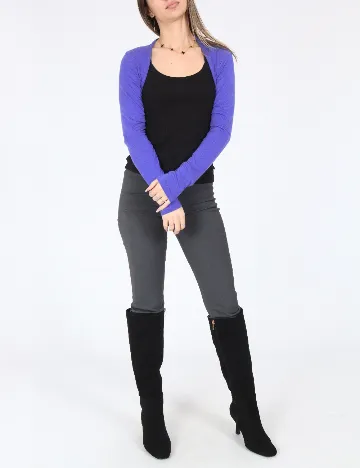 Bolero Bershka, albastru Albastru