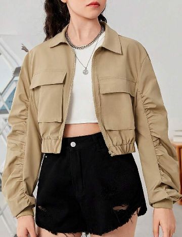 Jacheta SHEIN CURVE, crem