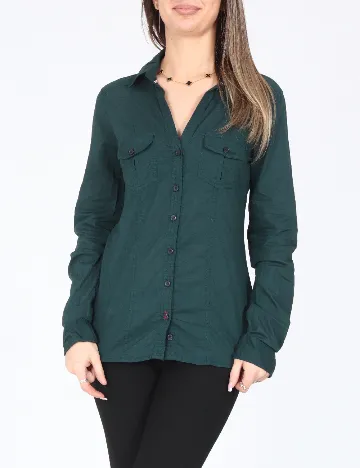 Camasa Bershka, verde Verde