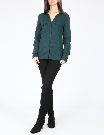 Camasa Bershka, verde