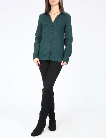 Camasa Bershka, verde Verde