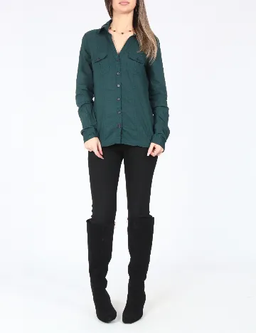 Camasa Bershka, verde Verde