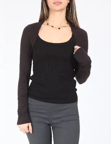 Bolero Bershka, maro inchis Maro