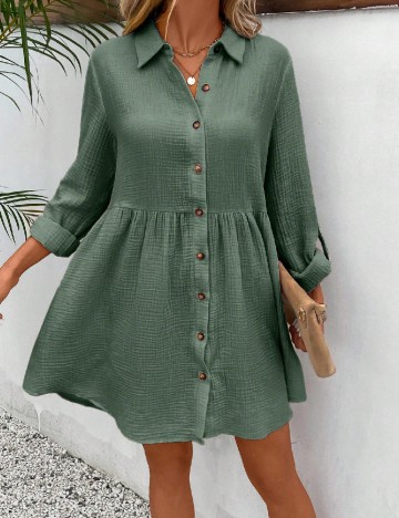 Rochie scurta SHEIN, verde