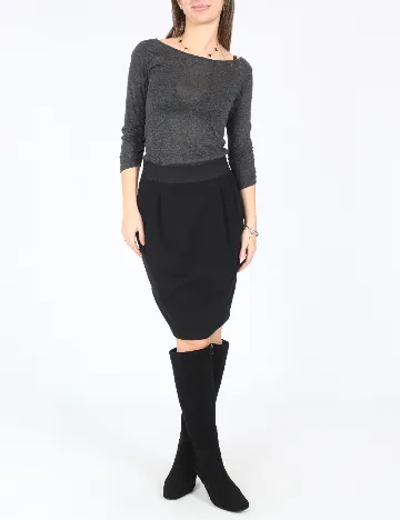 Rochie scurta Zara, gri/negru