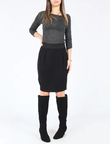 Rochie scurta Zara, gri/negru