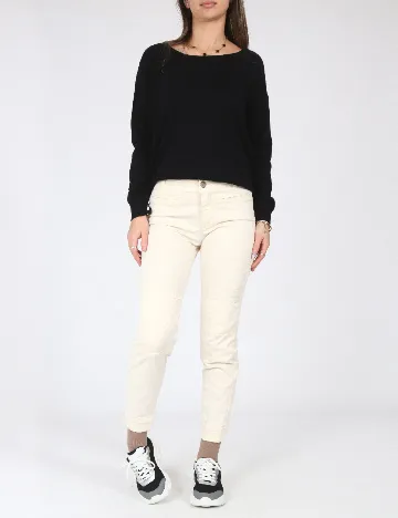 Pantaloni Zara, crem