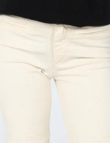 Pantaloni Zara, crem