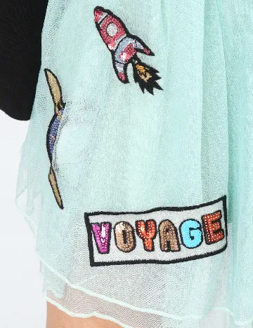 Fusta Zara, turcoaz Verde