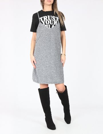 Rochie scurta Zara, negru/argintiu