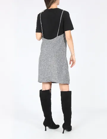 Rochie scurta Zara, negru/argintiu