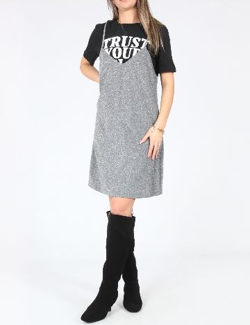 Rochie scurta Zara, negru/argintiu