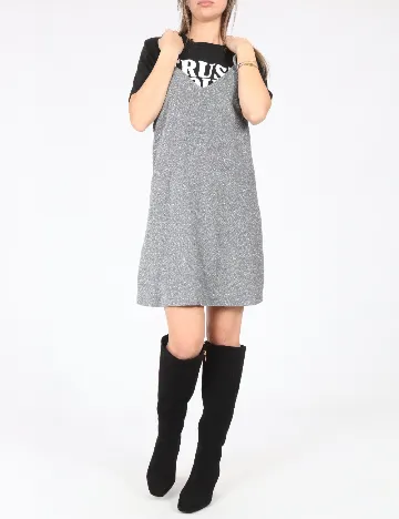 Rochie scurta Zara, negru/argintiu