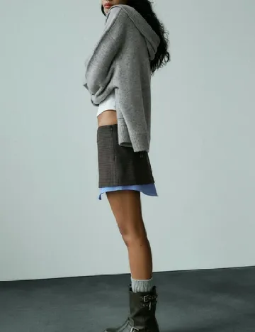 Fusta Zara, gri inchis