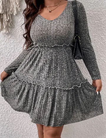 Rochie scurta SHEIN CURVE, gri Gri