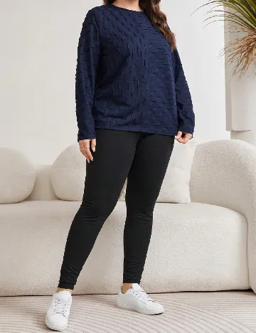 Compleu SHEIN CURVE, bleumarin/negru