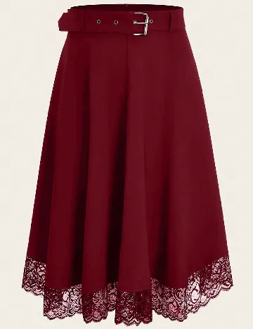 Fusta SHEIN CURVE, visiniu