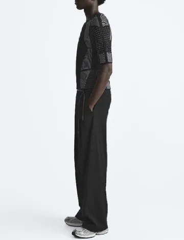 Bluza Zara, negru/gri Negru