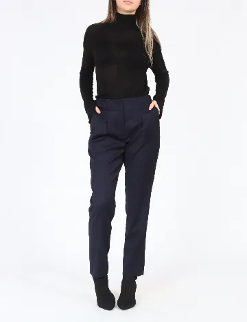Pantaloni Zara, bleumarin Albastru