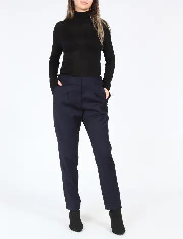 Pantaloni Zara, bleumarin Albastru