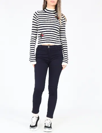 Blugi Bershka, bleumarin Albastru