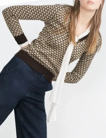 Bluza Zara, maro/crem