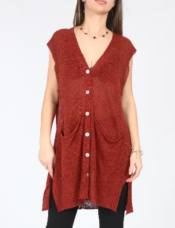 Vesta oversize Zara, caramiziu Rosu