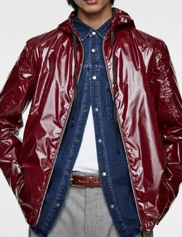 Pelerina de ploaie Zara, visiniu