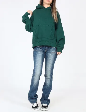 Hanorac Oversize Bershka, verde