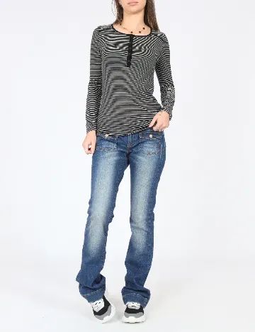 Blugi Zara, albastru Albastru