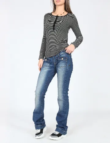 Blugi Zara, albastru Albastru