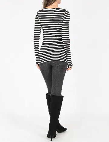 Bluza Pull&Bear, alb/negru