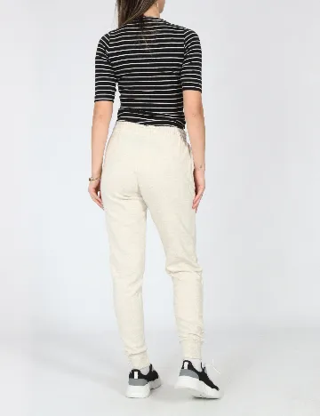 Pantaloni Pull&Bear, ecru Alb