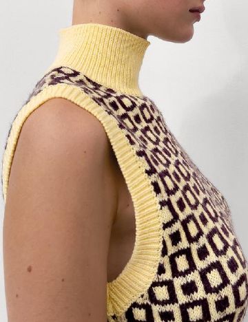 Rochie scurta Zara, galben/mov