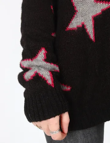 Pulover Bershka, negru Negru